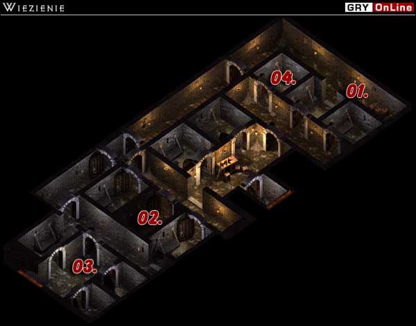 Dostać tu się można na kilka sposobów: dzięki siostrze Farielli (lokacja I, 5), dzięki Pyrgamowi Alesonowi (lokacja I, 7), dzięki wampirom-kurtyzanom (lokacja I, 7) i dzięki odnalezieniu tajnego przejścia w kanałach (lokacja II, 4) - III: Więzienie | Baldurs Gate II Tron Bhaala - Baldurs Gate II: Tron Bhaala - poradnik do gry