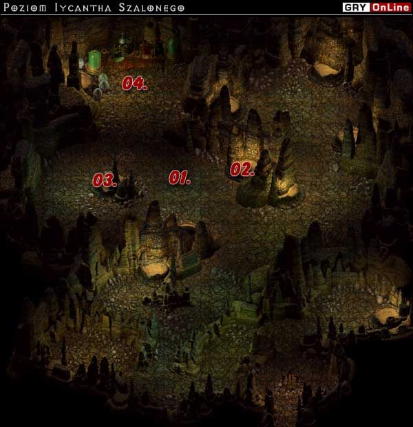 Cały poziom usiany jest strażnikami - latającymi czaszkami, które władają magią i są w stanie postrzelić cię z 1 i 2 kręgowych czarów oraz przyzwać drobne potwory - XIV: Kryjówka Abazigala | Baldurs Gate II Tron Bhaala - Baldurs Gate II: Tron Bhaala - poradnik do gry