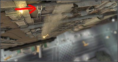 Na dole nastąpi potężna eksplozja, w wyniku której wiele pojazdów wyrzuconych zostanie w powietrze - Scena 4 - Nie patrz w dół | Epizod 1 Alone in the Dark - Alone in the Dark - poradnik do gry