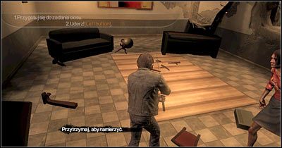 Zignoruj informację na temat możliwości namierzenia przeciwnika i zaczekaj aż opętana kobieta do Ciebie podbiegnie - Scena 1 - Nieoczekiwane spotkanie | Epizod 2 Alone in the Dark - Alone in the Dark - poradnik do gry