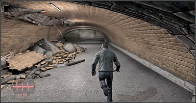 Wróć teraz do miejsca startu, a kamera powinna zmienić swoją pozycję, ukazując przejeżdżający po górnym moście ambulans - Scena 1 - Zadzwoń na pogotowie (911) | Epizod 3 Alone in the Dark - Alone in the Dark - poradnik do gry