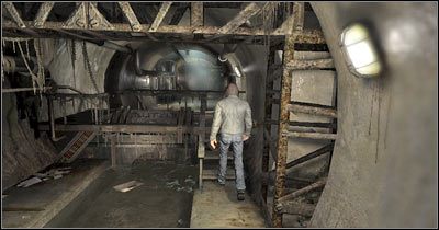 Zwróć uwagę na wyładowania, które pojawiły się niedaleko Twojej pozycji - Scena 3 - Ścieki (cz.1) | Epizod 3 Alone in the Dark - Alone in the Dark - poradnik do gry