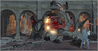 Po zakończonych walkach wróć do płonących pojazdów i pozbieraj spraye lecznicze, których się wcześniej pozbyłeś - Scena 2 - Gniazdo | Epizod 4 Alone in the Dark - Alone in the Dark - poradnik do gry