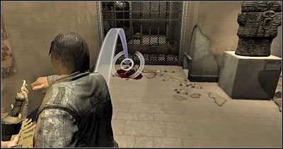 Po kilku chwilach dotrzesz do zdecydowanie większego pomieszczenia muzeum, które jest niestety okupowane przez znaczną grupkę potworów - Scena 2 - Zwiedzający muzeum (cz.1) | Epizod 5 Alone in the Dark - Alone in the Dark - poradnik do gry