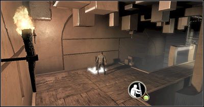 Zagadkę tę możesz rozwiązać tylko na jeden sposób - przecinając boczne wiązki światła, co będzie powodowało obracanie się zewnętrznej części konstrukcji - Scena 2 - Odnajdź Klucz (cz.1) | Epizod 8 Alone in the Dark - Alone in the Dark - poradnik do gry