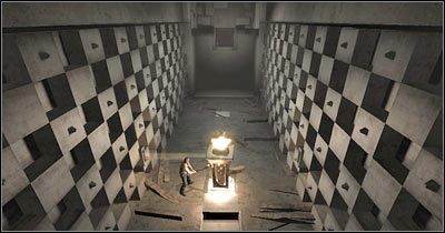 Wyrzuć kij i BIEGNIJ w stronę pokazanej na screenie platformy, na której musisz się ustawić - Scena 2 - Odnajdź Klucz (cz.2) | Epizod 8 Alone in the Dark - Alone in the Dark - poradnik do gry