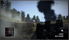 Podejdź do worków z piaskiem ułożonych między wieżyczkami - Welcome to Bad Company (cz.2) | Kampania | Battlefield Bad Company - Battlefield: Bad Company - poradnik do gry