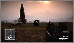 Trzecia skrzynka jest umieszczona kilkadziesiąt metrów dokładnie na północ od obozu, do którego docierasz po zdobyciu namiernika laserowego (są w nim dwa czołgi obok lądowiska dla helikoptera) - Złoto do odnalezienia - Par for the Course | Kampania | Battlefield Bad Company - Battlefield: Bad Company - poradnik do gry