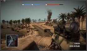 Po lewej - budynek widoczny od strony południowej - Oasis | Analiza map | Battlefield Bad Company - Battlefield: Bad Company - poradnik do gry