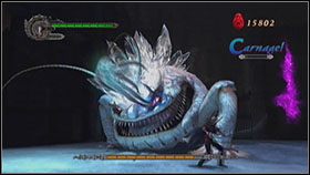 Ten boss ma dwie formy - pierwszą są dwie rusałki, które można bez problemu uderzać, właściwie bez większych konsekwencji - [Mission 04] Cold blooded | Devil May Cry 4 - Devil May Cry 4 - poradnik do gry