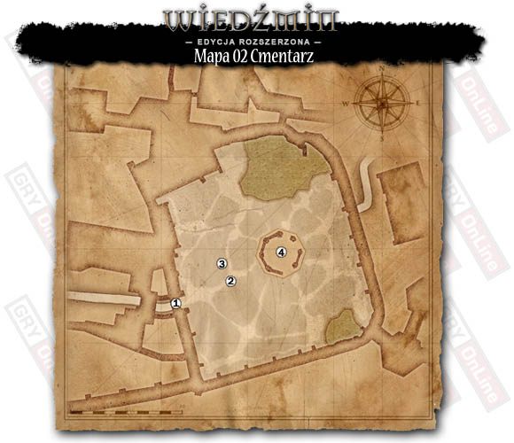 1 - Mapa 02 - Cmentarz | Efekt uboczny | Dodatki do Wiedźmina - Wiedźmin - poradnik