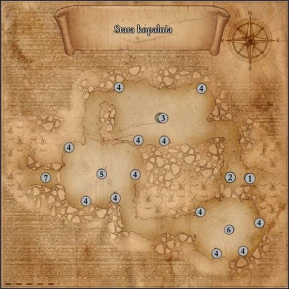 1 - Mapa M44 - Stara Kopalnia | Cena neutralnosci | Dodatki do Wiedźmina - Wiedźmin - poradnik