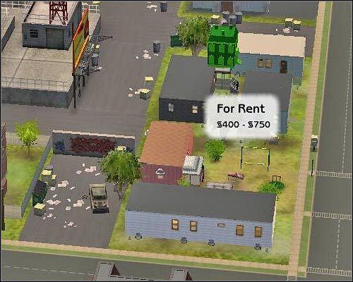 Przyczepy kempingowe przeznaczone są dla najuboższych rodzin. - [Otoczenie] Nawigacja po nowej dzielnicy - Rodzaje osiedli - The Sims 2: Osiedlowe życie - oficjalny polski poradnik - poradnik do gry