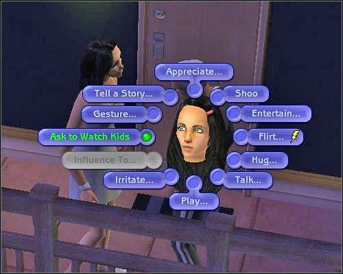 Sąsiada można poprosić o przypilnowanie dzieci, a w razie niepowodzenia w dowolnym momencie zwolnić go z tego obowiązku. - [Osiedla] Sąsiedzi i współlokatorzy - Interakcje z sąsiadami - The Sims 2: Osiedlowe życie - oficjalny polski poradnik - poradnik do gry