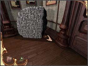 Bada trzeci posąg-sarkofag od prawej - [Opis przejścia] Część pierwsza (2) | Sherlock Holmes Tajemnica Mumii - Sherlock Holmes: Tajemnica Mumii - poradnik do gry