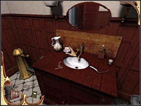 Opuściwszy gabinet, Sherlock wędruje na koniec korytarza - [Opis przejścia] Część druga (3) | Sherlock Holmes Tajemnica Mumii - Sherlock Holmes: Tajemnica Mumii - poradnik do gry