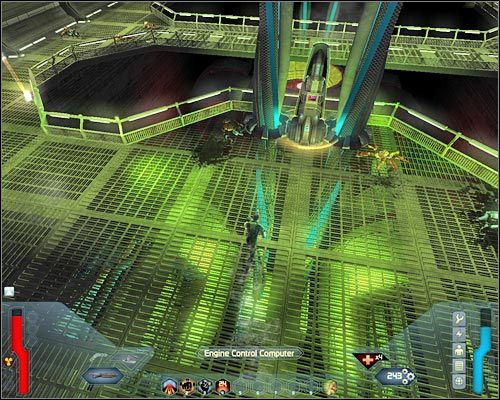 Odnalezienie drugiego komputera jest nieco bardziej kłopotliwe, gdyż znajduje się on na niewielkim podwyższeniu (screen) - Intruders - Questy (cz.2) | Poziom 1 w Space Siege - Space Siege - poradnik do gry