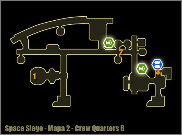 1 - Crew Quarters B - Mapa okolicy | Poziom 2 w Space Siege - Space Siege - poradnik do gry