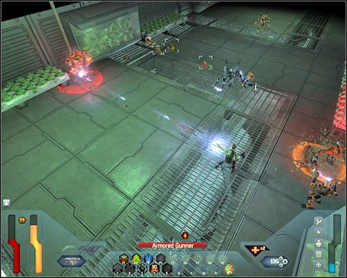 Wyjścia z tej planszy broni wyjątkowo trudny do pokonania przeciwnik, którzy również pełni funkcję mini-bossa - Oxygen Supplementation - Questy (cz.1) | Poziom 5 w Space Siege - Space Siege - poradnik do gry