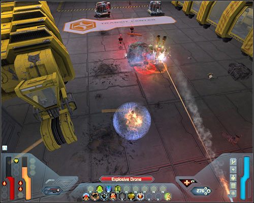 Po zakończonych walkach wróć się po niewykorzystane apteczki i dokładnie zbadaj całą tę okolicę - Transit Center - Questy (cz.1) | Poziom 10 w Space Siege - Space Siege - poradnik do gry