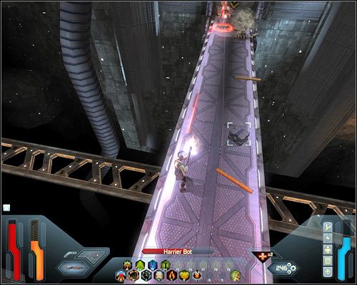 Zniszcz wieżyczki laserowe, wejdź do środka i w analogiczny sposób pozbądź się drugiej pary działek - Transit Center - Questy (cz.2) | Poziom 10 w Space Siege - Space Siege - poradnik do gry