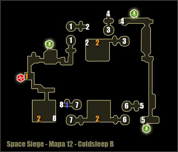 1 - Coldsleep B - Mapa okolicy | Poziom 12 w Space Siege - Space Siege - poradnik do gry
