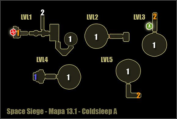 1 - Coldsleep A - Mapy okolicy | Poziom 13 w Space Siege - Space Siege - poradnik do gry