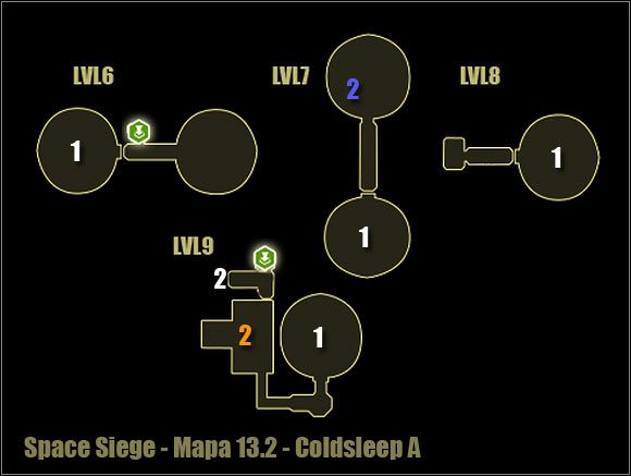 2 - Coldsleep A - Mapy okolicy | Poziom 13 w Space Siege - Space Siege - poradnik do gry