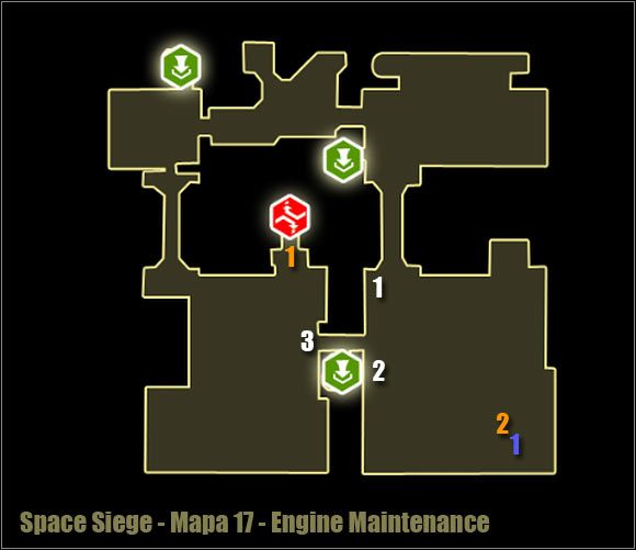 1 - Engine Maintenance - Mapa okolicy | Poziom 17 w Space Siege - Space Siege - poradnik do gry