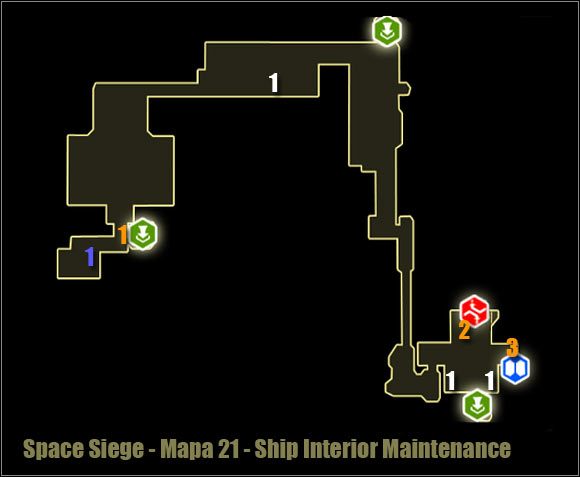 Uwaga - Ship Interior Maintenance - Mapa okolicy | Poziom 21 w Space Siege - Space Siege - poradnik do gry