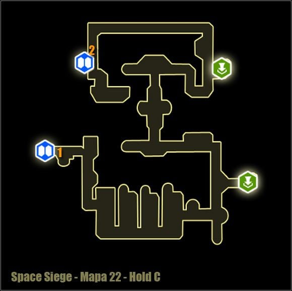 1 - Hold C - Mapa okolicy | Poziom 22 w Space Siege - Space Siege - poradnik do gry