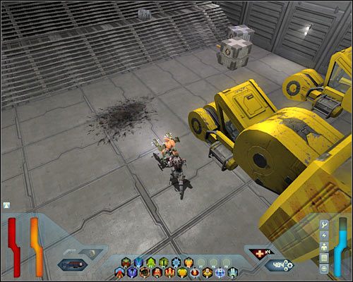 Niszcz kolejne skrzynie, a także rozpraw się z widocznymi w oddali botami - Transit Center - Questy (cz.1) | Poziom 23 w Space Siege - Space Siege - poradnik do gry