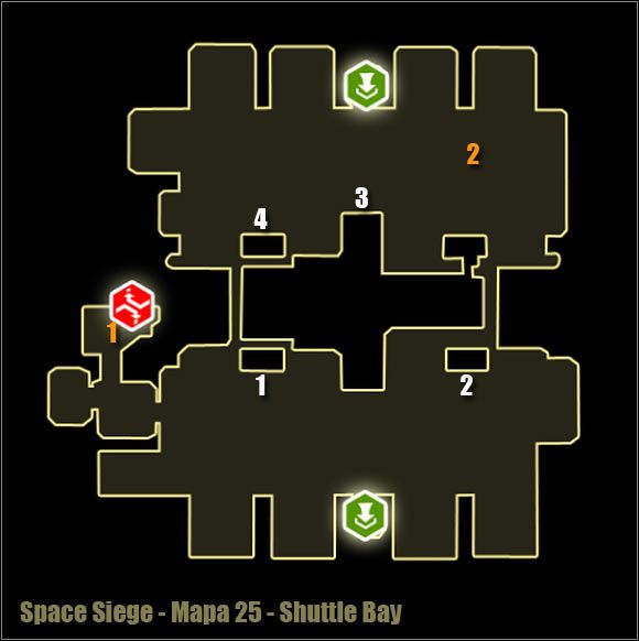 Uwaga - Shuttle Bay - Mapa okolicy | Poziom 25 w Space Siege - Space Siege - poradnik do gry