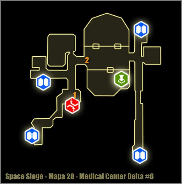 1 - Medical Center Delta #6 - Mapa okolicy | Poziom 28 w Space Siege - Space Siege - poradnik do gry