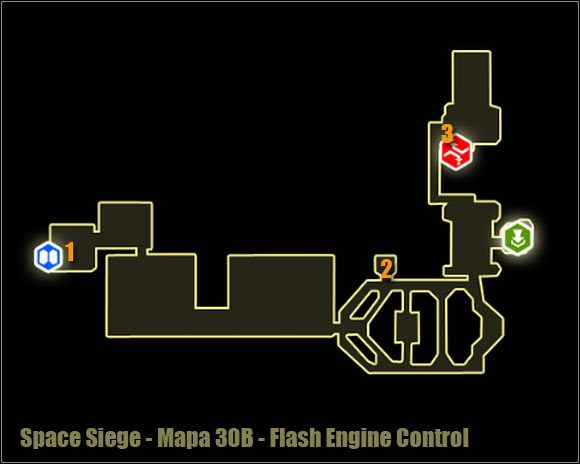 1 - Flash Engine Control - Mapa okolicy | Poziom 30B w Space Siege - Space Siege - poradnik do gry