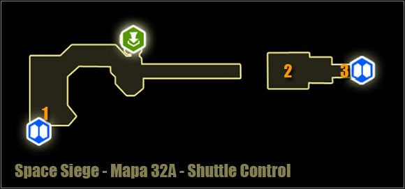 1 - Shuttle Control - Mapa okolicy | Poziom 32A w Space Siege - Space Siege - poradnik do gry