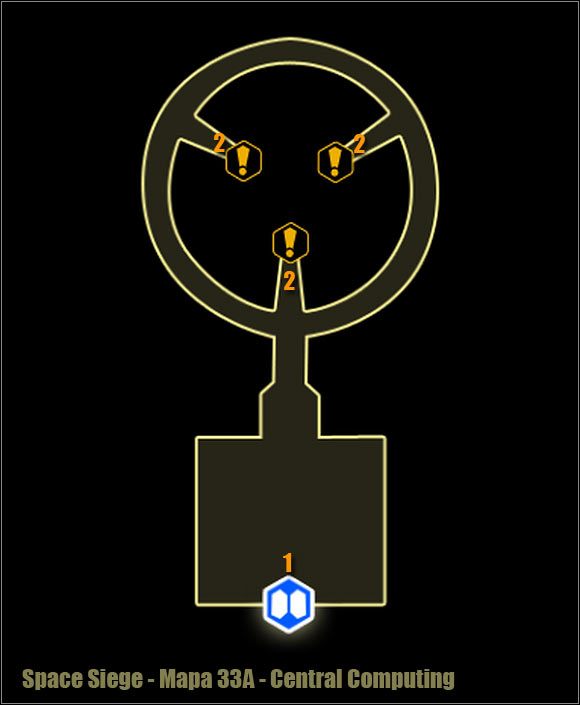 1 - Central Computing - Mapa okolicy | Poziom 33A w Space Siege - Space Siege - poradnik do gry