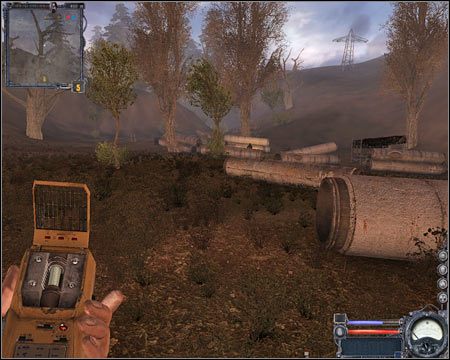 4) Zachodni punkt kontrolny - Po raz kolejny należy liczyć się z tym, że zostaniesz zatrzymany i w niezbyt kulturalny sposób poproszony o oddanie całego sprzętu - Mapy szczegółowe (cz.2) | Wysypisko | Stalker Czyste Niebo - S.T.A.L.K.E.R.: Czyste Niebo - poradnik do gry