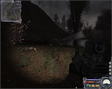 Po zakończonych walkach nie zapomnij zbadać ciał poległych przeciwników - Wysypisko (cz.3) | Wysypisko | Stalker Czyste Niebo - S.T.A.L.K.E.R.: Czyste Niebo - poradnik do gry