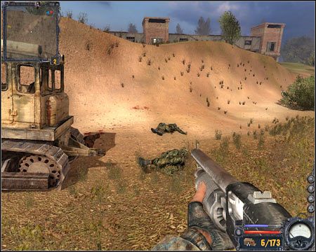 4) Obozowisko w gospodarstwie - Początkowo na nikogo tu nie natrafisz, przy czym ponowne odwiedzenie tego miejsca wymagane jest do zaliczenia jednego z głównych questów, zlecanych przez Chechowa - Mapy szczegółowe (cz.2) | Dolina Mroku | Stalker Czyste Niebo - S.T.A.L.K.E.R.: Czyste Niebo - poradnik do gry