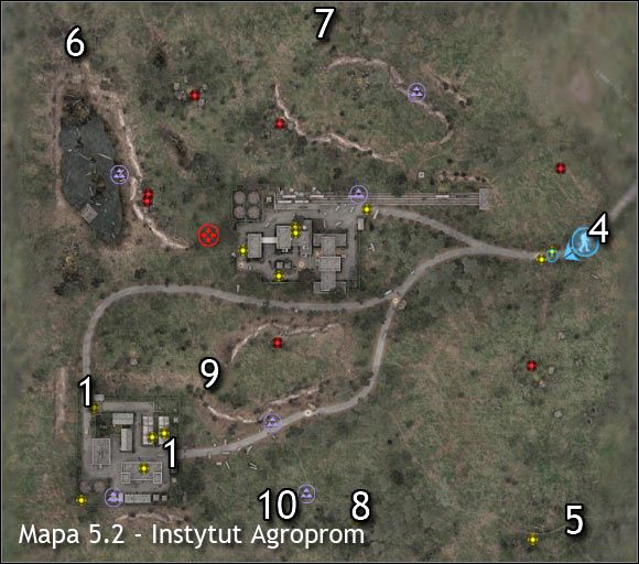 Oznaczenia na mapach - Mapy okolicy | Instytut Agroprom | Stalker Czyste Niebo - S.T.A.L.K.E.R.: Czyste Niebo - poradnik do gry