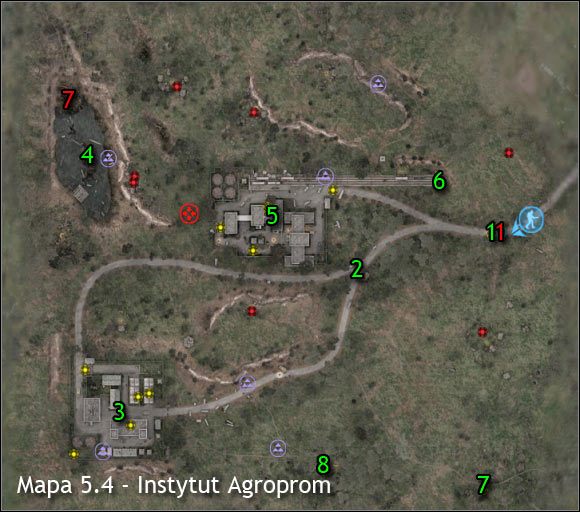 Najważniejsi NPC na mapie (kolor czerwony) - Mapy szczegółowe (cz.1) | Instytut Agroprom | Stalker Czyste Niebo - S.T.A.L.K.E.R.: Czyste Niebo - poradnik do gry