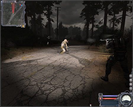 Nie zdziw się, widząc, że żołnierze niedługo po wznowieniu przemarszu zdecydują się zboczyć z głównej ścieżki - Questy (cz.2) | Instytut Agroprom | Stalker Czyste Niebo - S.T.A.L.K.E.R.: Czyste Niebo - poradnik do gry