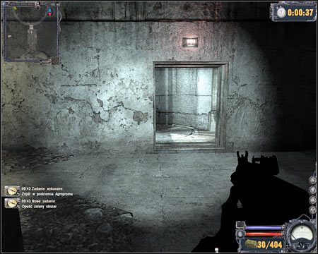 Po dotarciu do nowego korytarza skręć w lewo - Questy (cz.2) | Podziemia Agropromu | Stalker Czyste Niebo - S.T.A.L.K.E.R.: Czyste Niebo - poradnik do gry