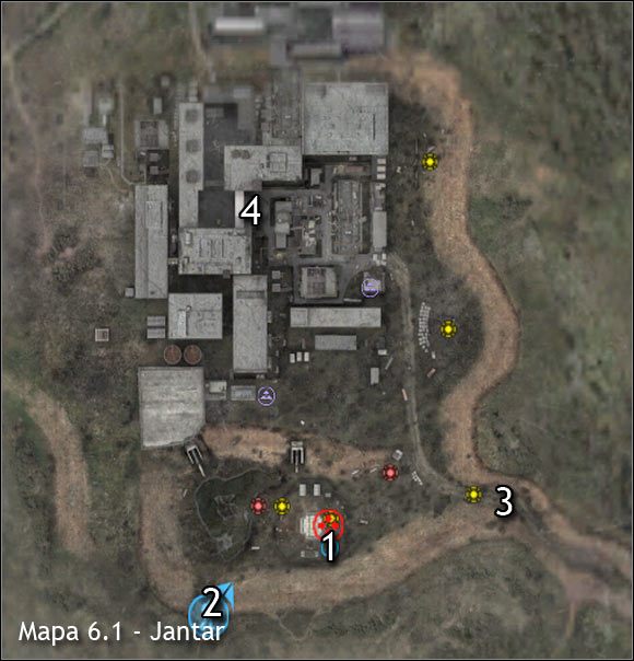 Oznaczenia na mapie - Mapa okolicy | Jantar | Stalker Czyste Niebo - S.T.A.L.K.E.R.: Czyste Niebo - poradnik do gry