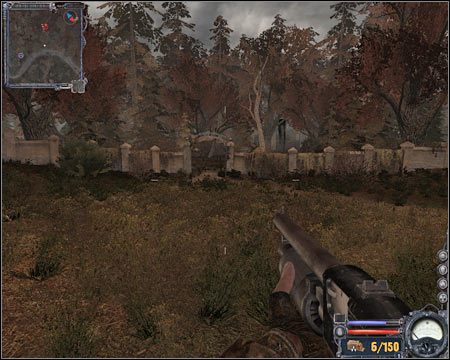 5) Dziura w murze - To alternatywne wejście prowadzące do Czerwonego Lasu - Mapa szczegółowa (cz.2) | Czerwony Las | Stalker Czyste Niebo - S.T.A.L.K.E.R.: Czyste Niebo - poradnik do gry