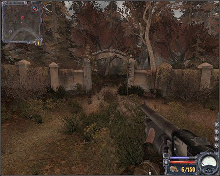 6) Południowe obozowisko Stalkerów - Możesz tu przede wszystkim porozmawiać z Filą, by przyłączyć się do jego drużyny i zorganizować wspólną wyprawę do północnej części lasu - Mapa szczegółowa (cz.2) | Czerwony Las | Stalker Czyste Niebo - S.T.A.L.K.E.R.: Czyste Niebo - poradnik do gry