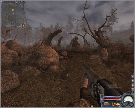 9) Anomalia - Miejsce to stanowi cel jednego z głównych questów tej lokacji - Mapa szczegółowa (cz.3) | Czerwony Las | Stalker Czyste Niebo - S.T.A.L.K.E.R.: Czyste Niebo - poradnik do gry