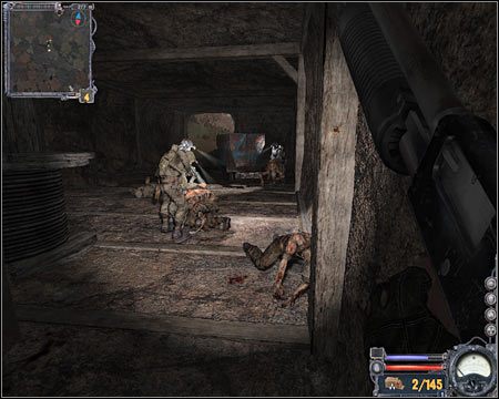 Przy wyjściu pojawi się druga grupa potworów (screen), przy czym bestie te są już zdecydowanie prostsze do zabicia - Questy (cz.2) | Czerwony Las | Stalker Czyste Niebo - S.T.A.L.K.E.R.: Czyste Niebo - poradnik do gry