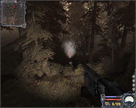 W miarę możliwości wyeliminuj wszystkie potwory stojące przy czołgu - Questy (cz.3) | Czerwony Las | Stalker Czyste Niebo - S.T.A.L.K.E.R.: Czyste Niebo - poradnik do gry